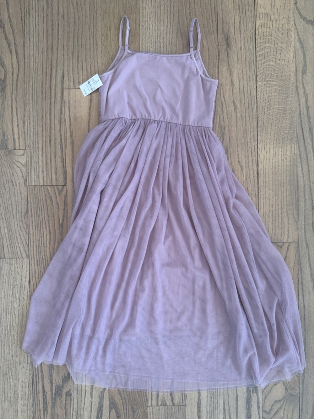 NWT Zhenzi Girls Light Mauve Lace Bodice Spaghetti Strap Dress Size Medium (8) - Picture 8 of 10